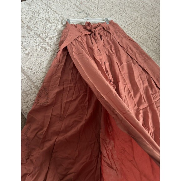 NWOT Lovestitch Women’s Wide Wrap Style Pants Tan Brown Small Rayon - Picture 9 of 14